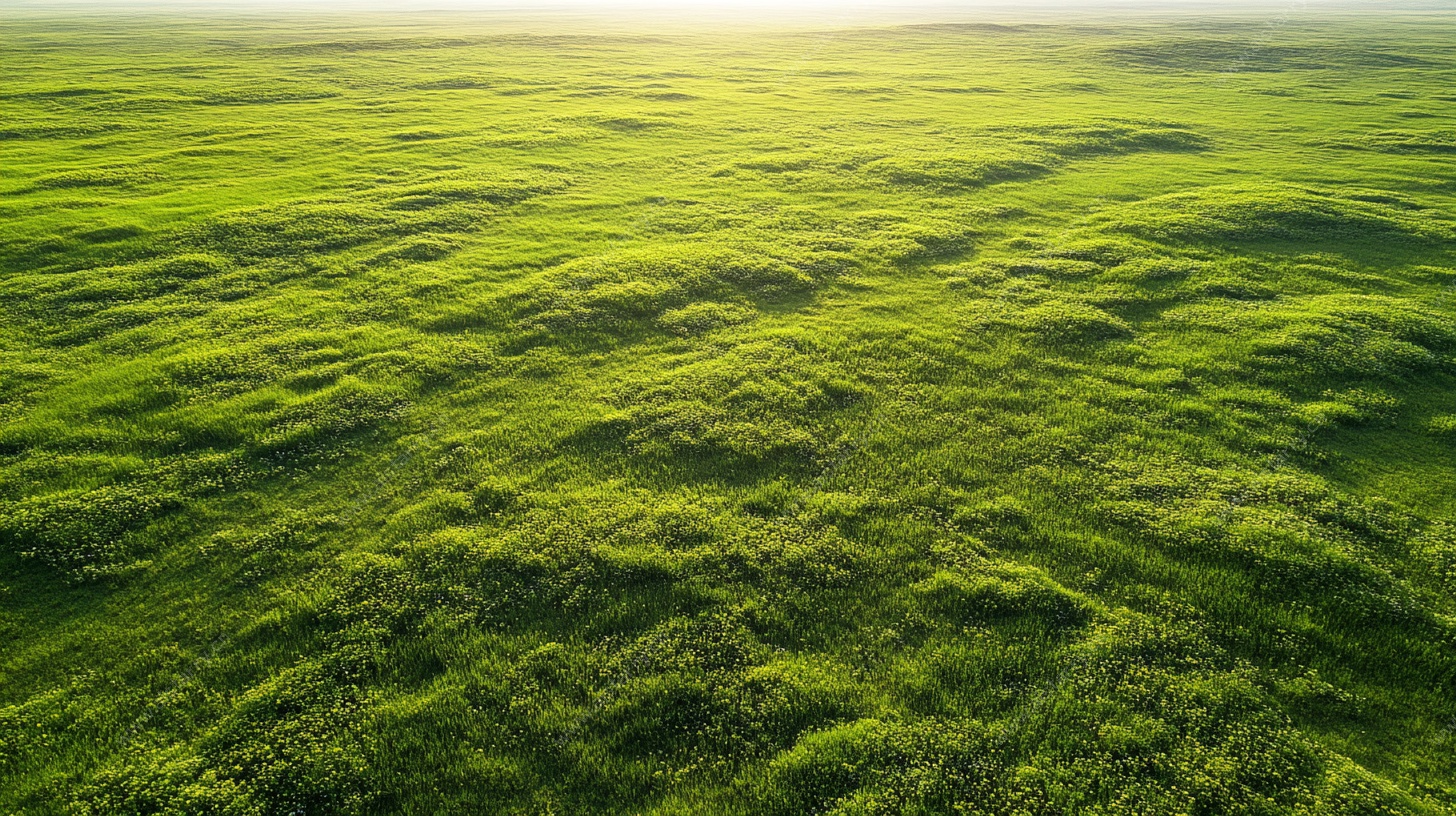 阳光下的翠绿草原