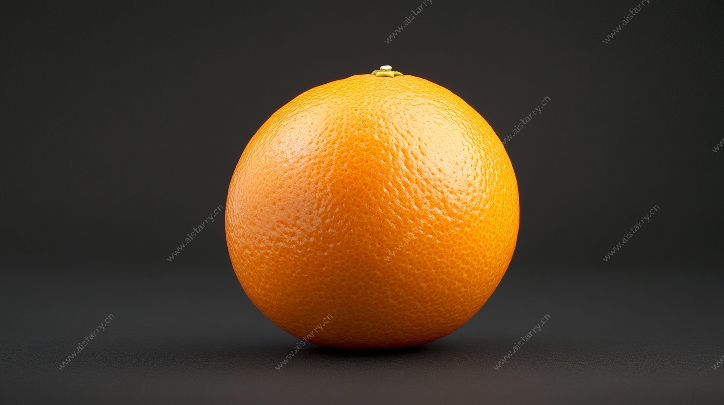 单个橙子静物摄影