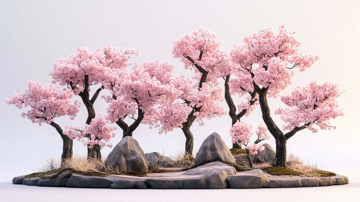 樱花树微景观模型