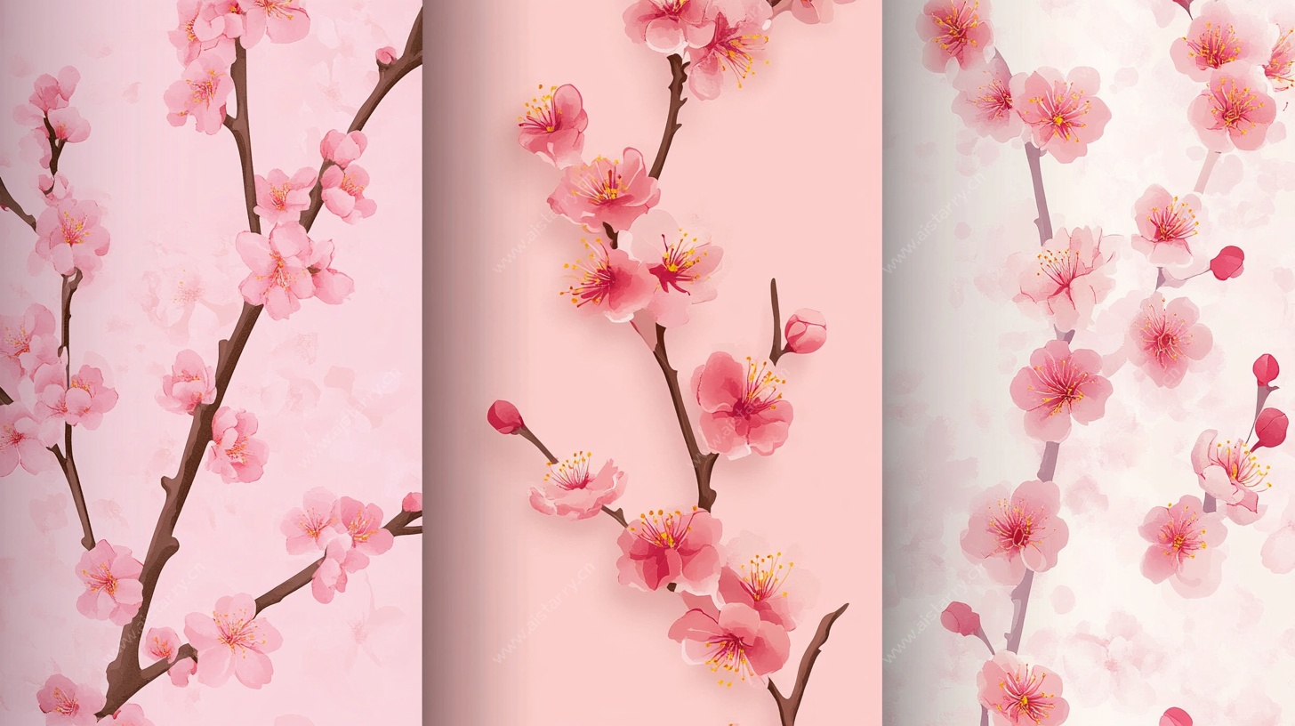 三张粉色系桃花壁纸