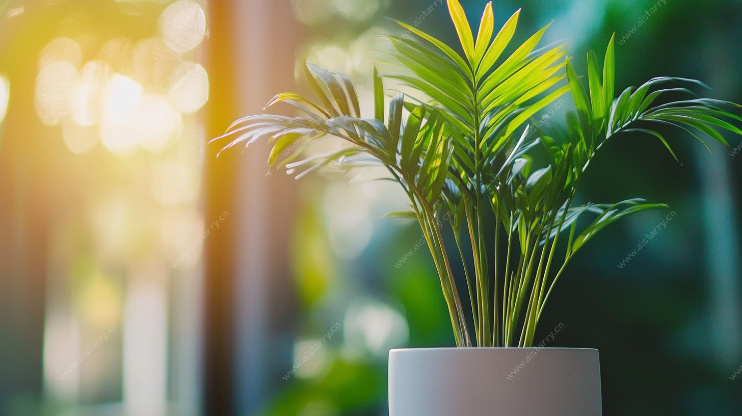 阳光下的绿植盆栽