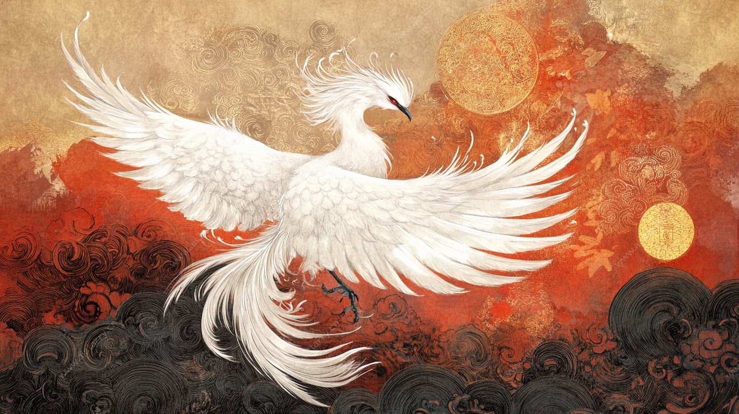展翅白凤 古风奇幻图景