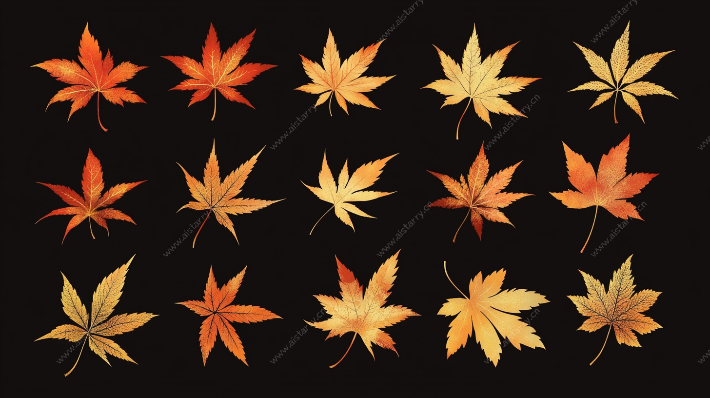 多彩秋叶集合