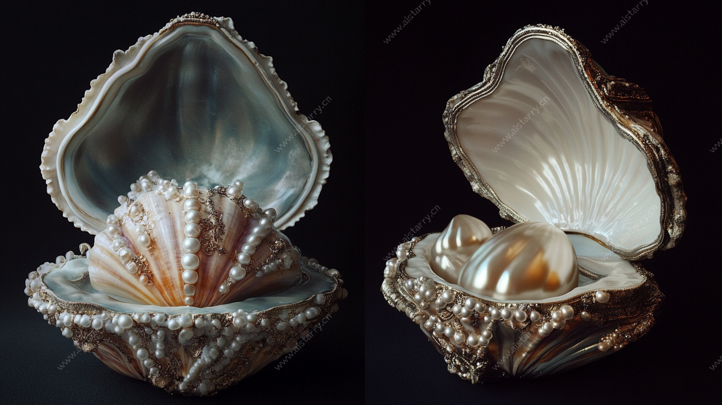 精美贝壳珠宝盒展示