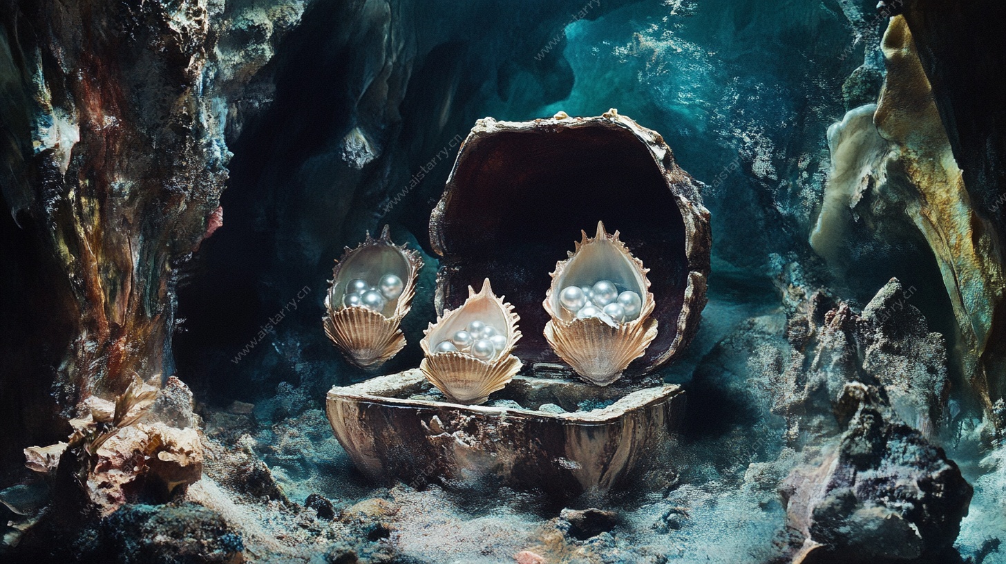海底贝壳藏珍奇景观