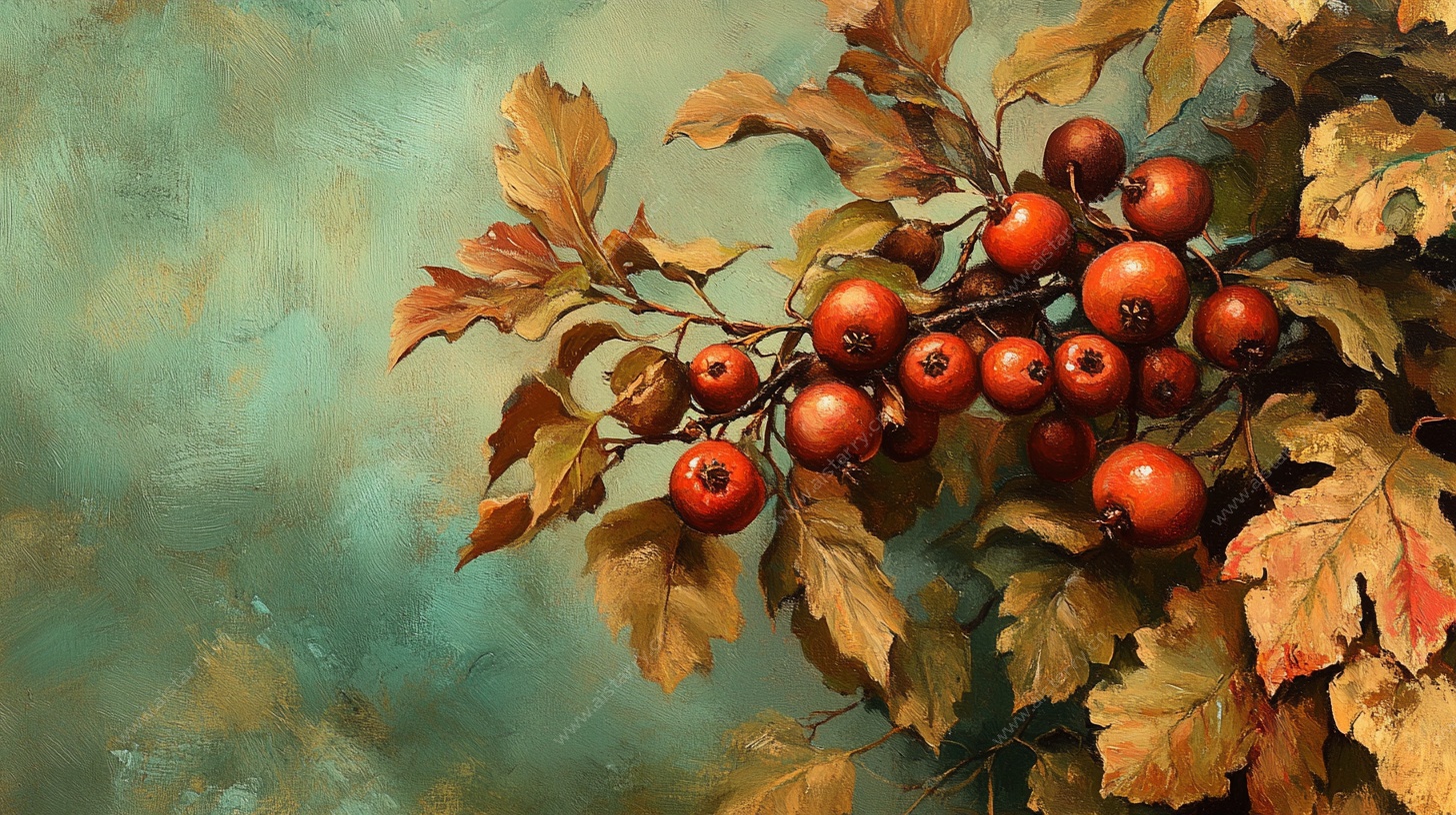秋实静物油画