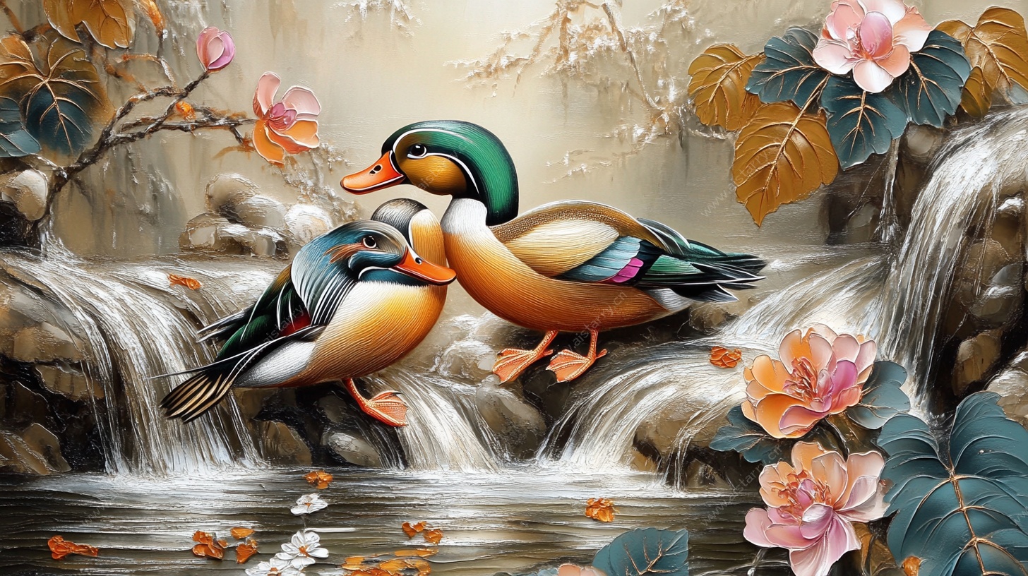 鸳鸯戏水图