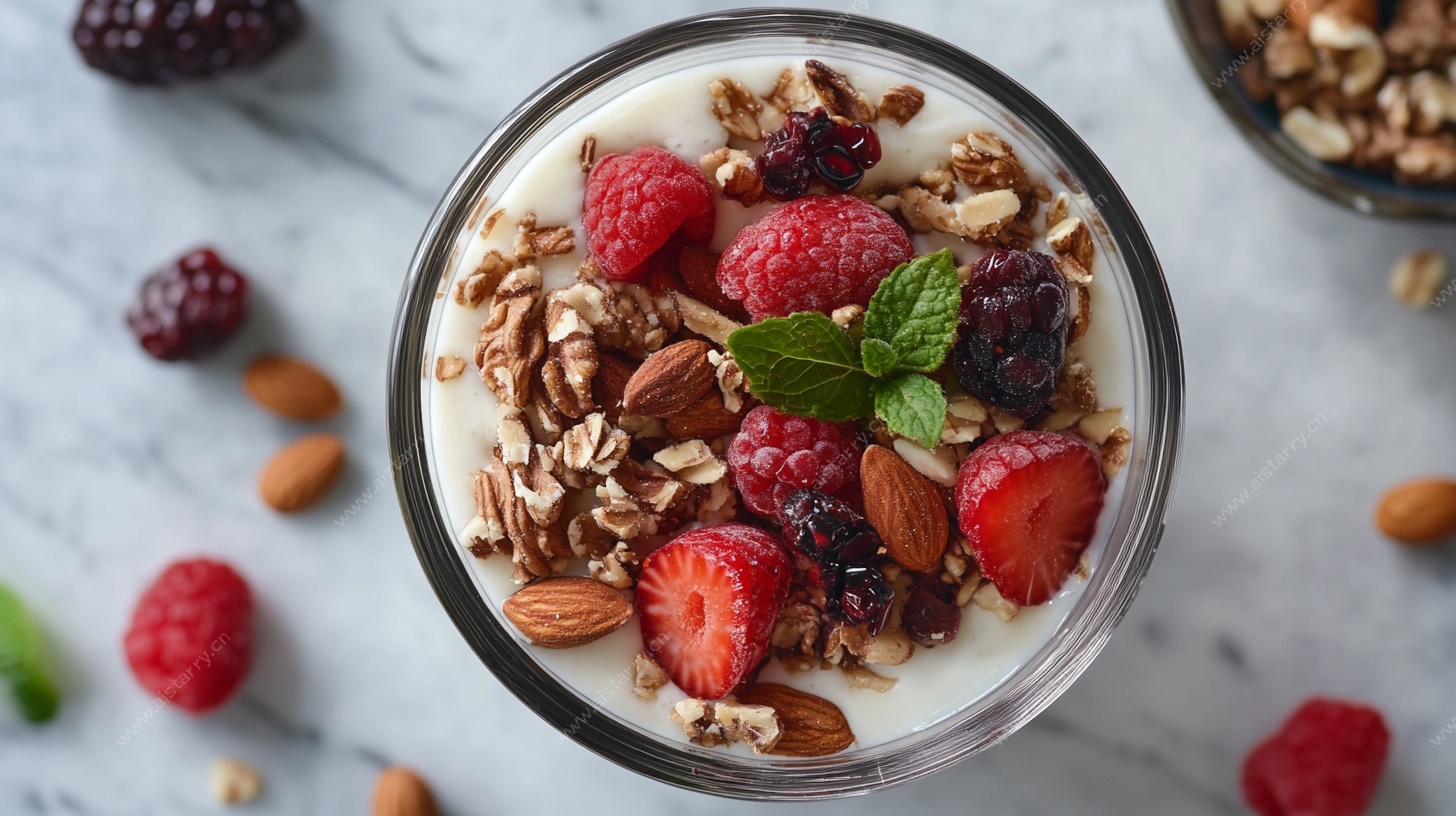 莓果坚果酸奶杯