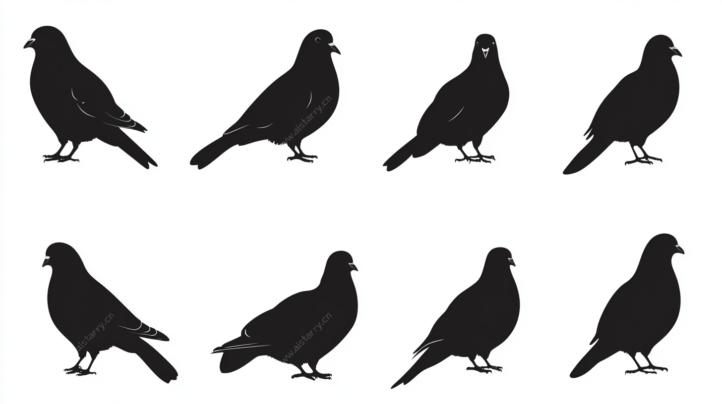 鸽子剪影集合
