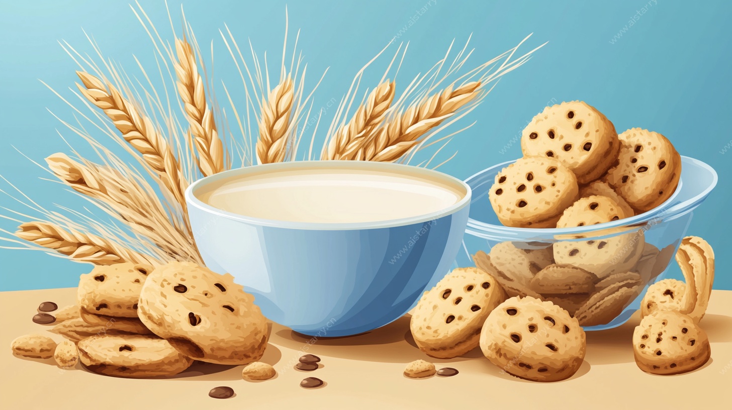 奶香饼干与谷物的温馨组合