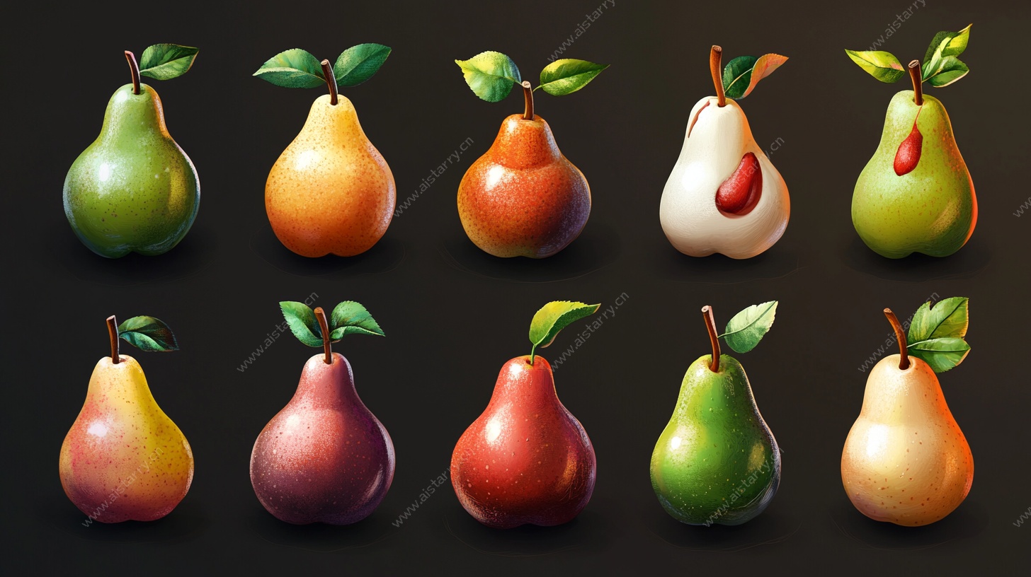 多彩梨子插画集合