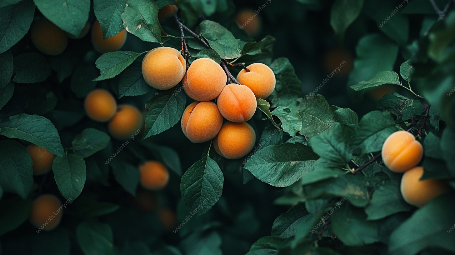 枝头黄杏绿叶间