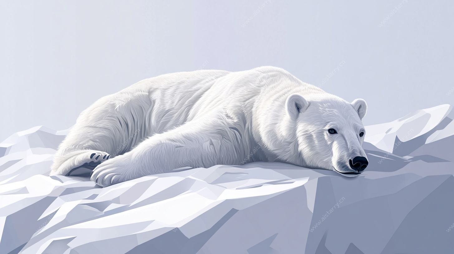 卧于冰面的北极熊