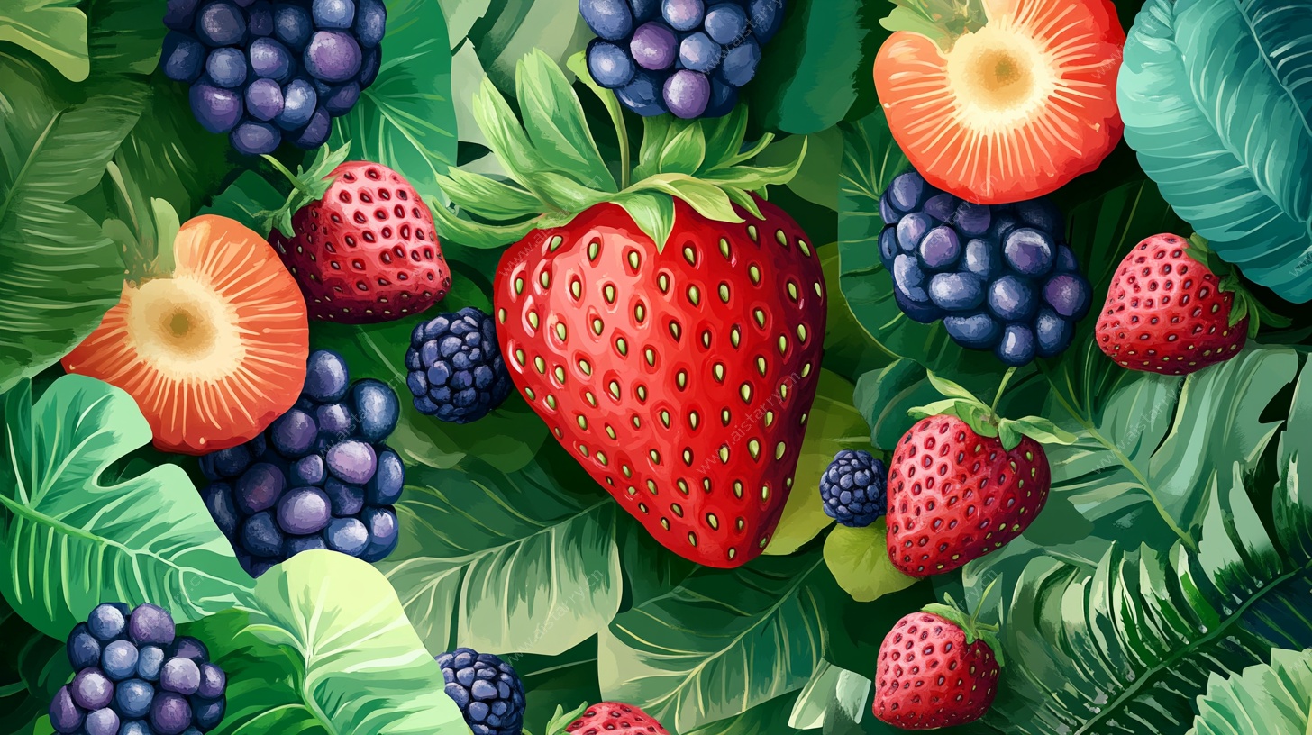 缤纷莓果的自然盛宴