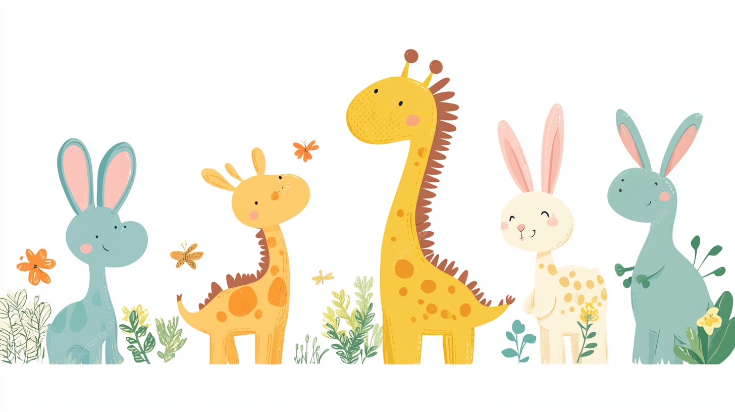 可爱动物们的欢乐聚会