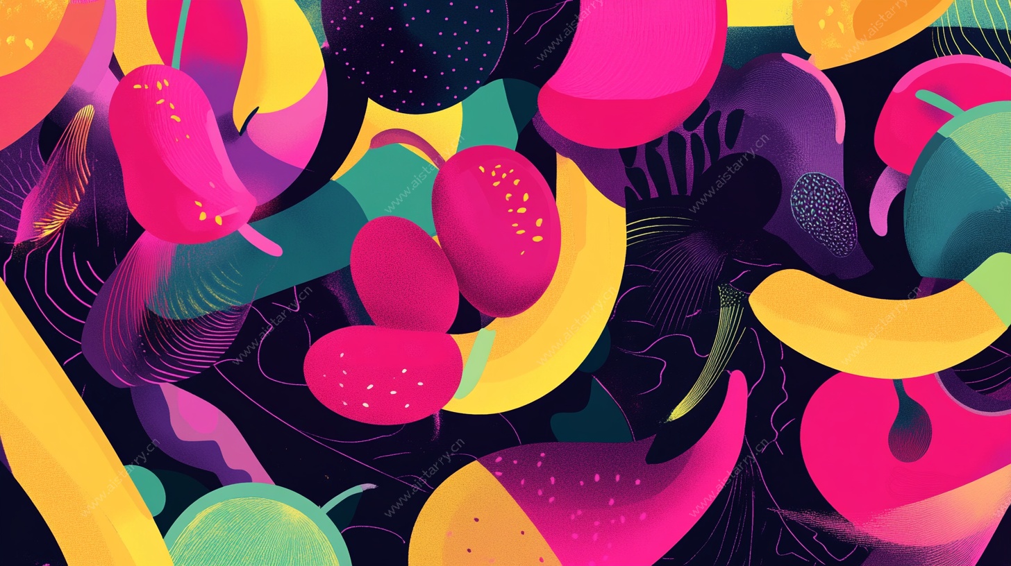 梦幻多彩抽象图案