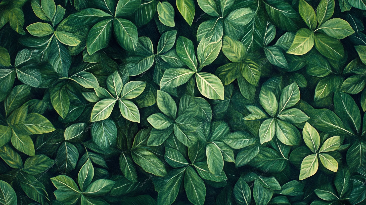 繁茂绿叶背景图