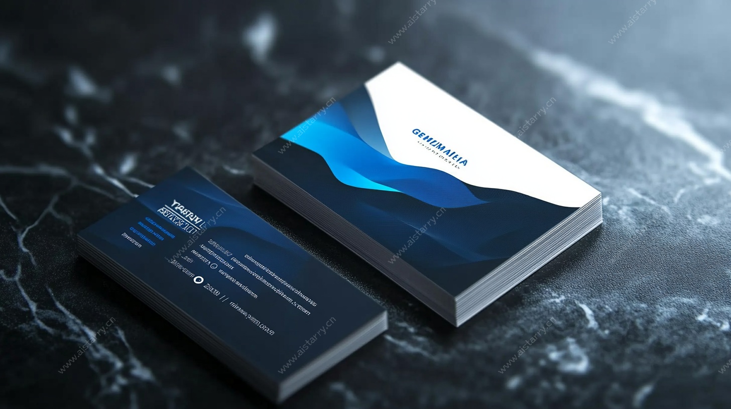 科技风商务名片设计展示