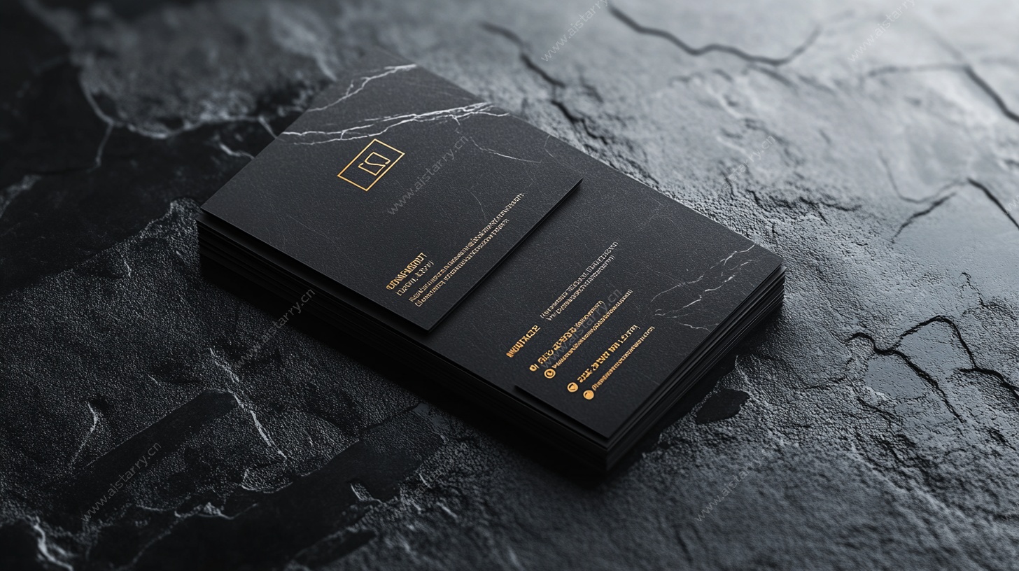 黑色奢华名片设计展示