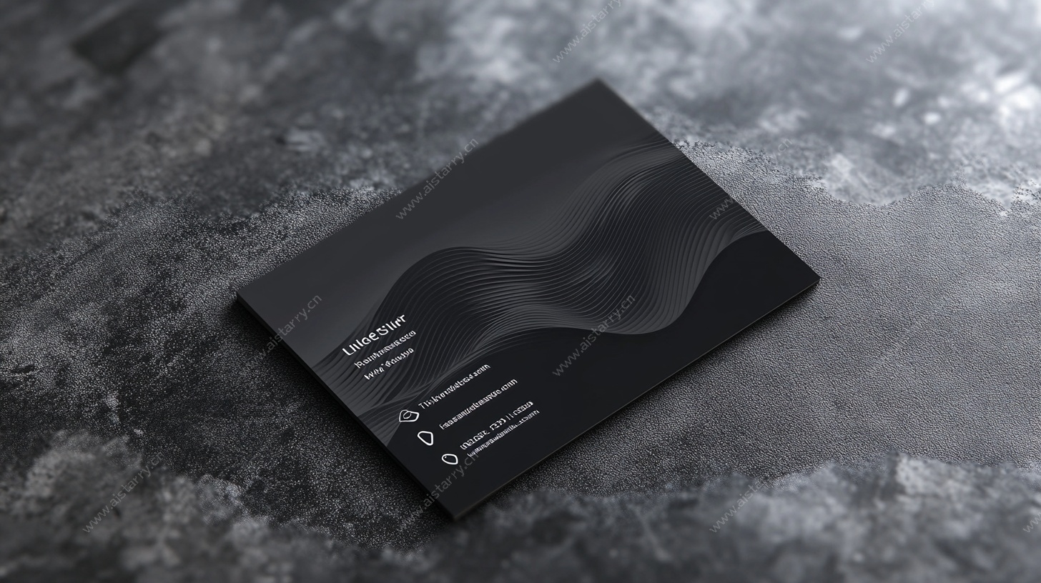 黑色简约创意名片展示