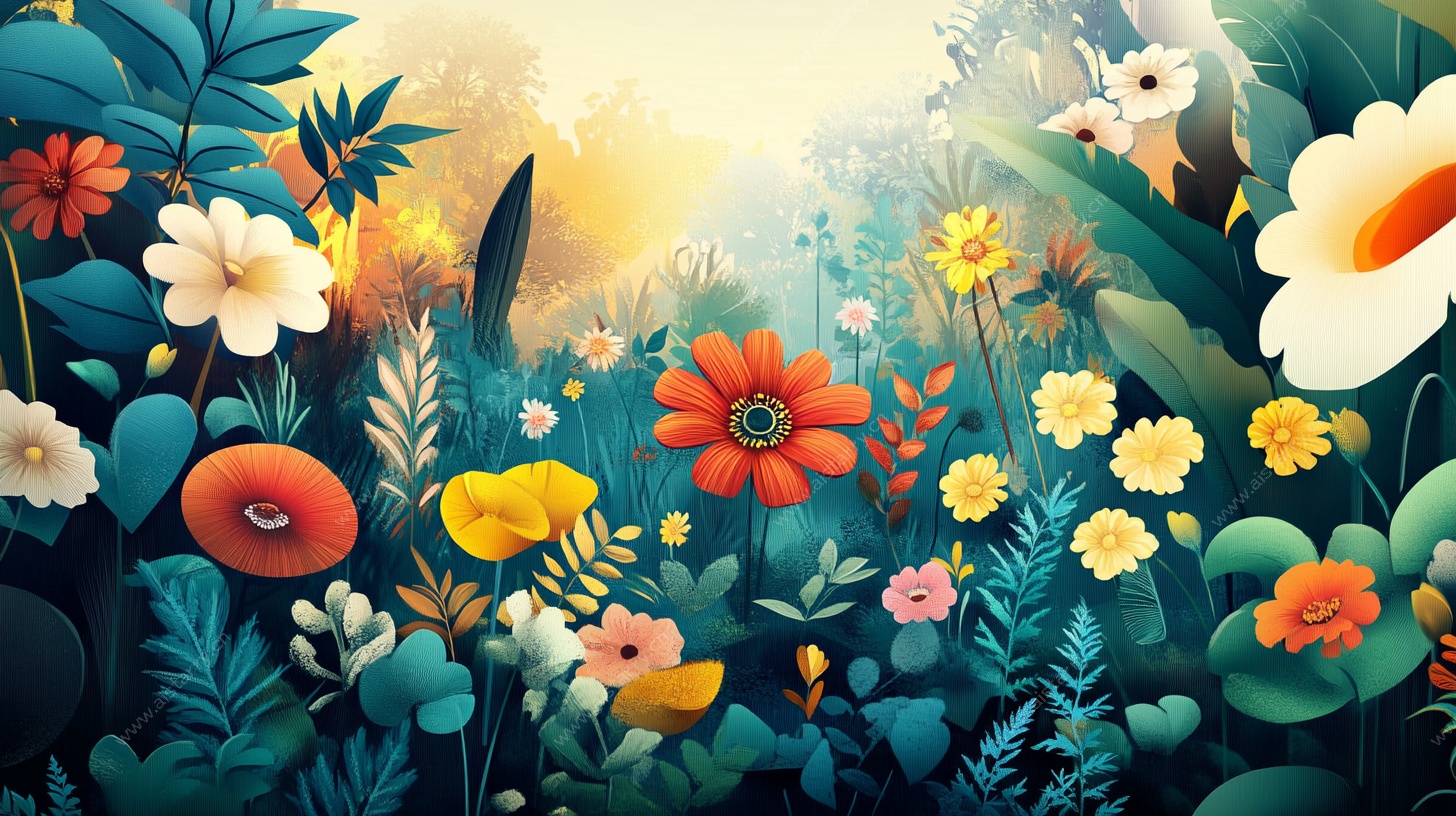 梦幻花卉丛林景观