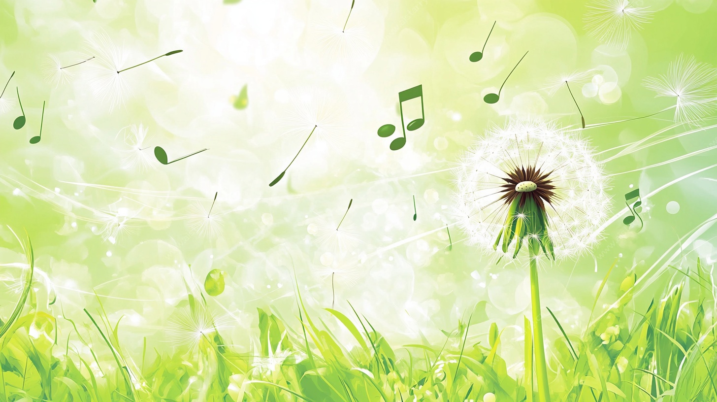 梦幻蒲公英音乐草地场景