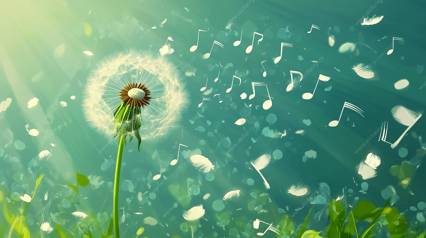 梦幻蒲公英音乐飘飞场景