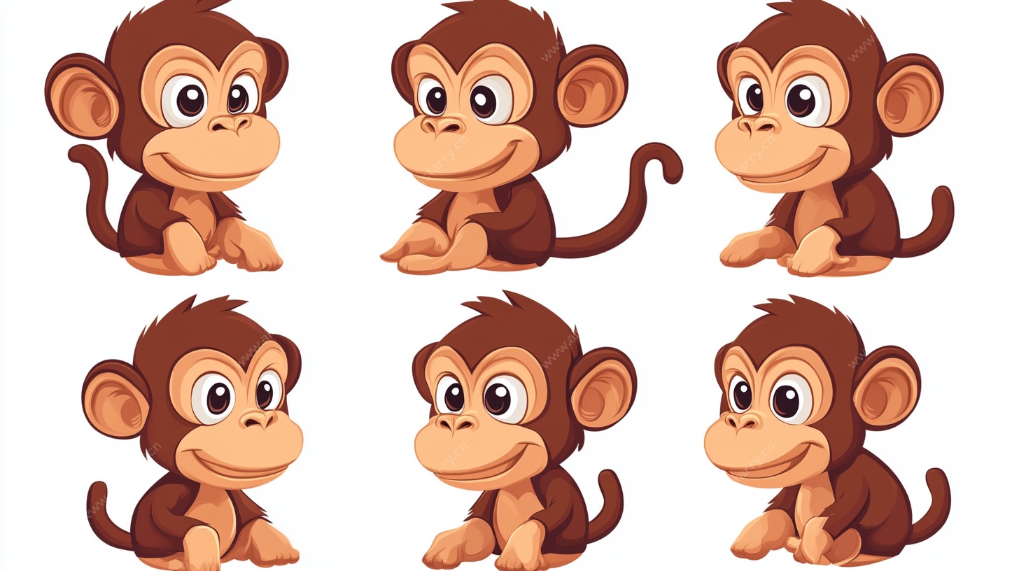可爱小猴多表情集合