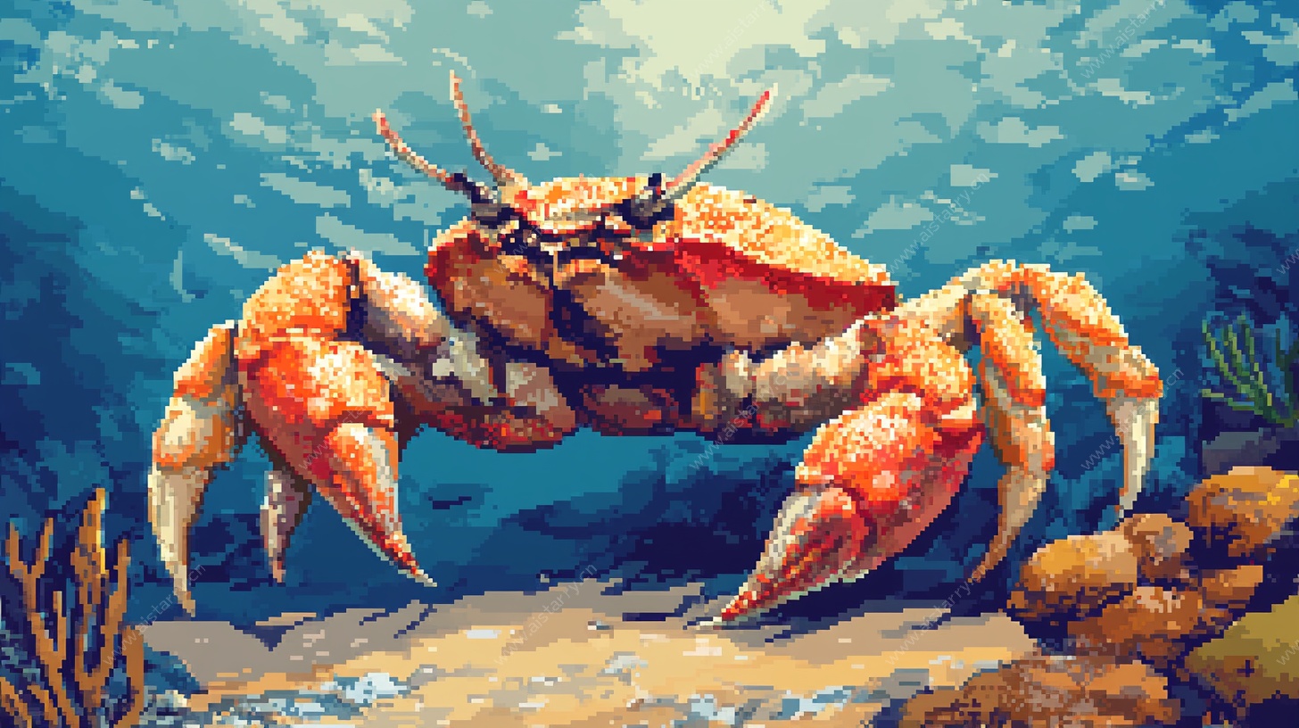 深海螃蟹插画
