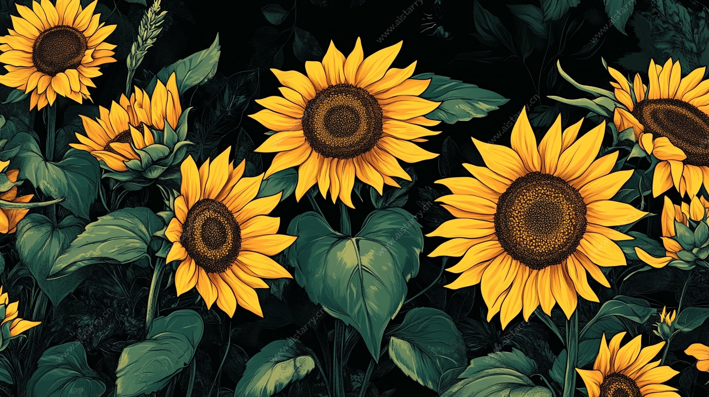 向日葵绽放的生机画面