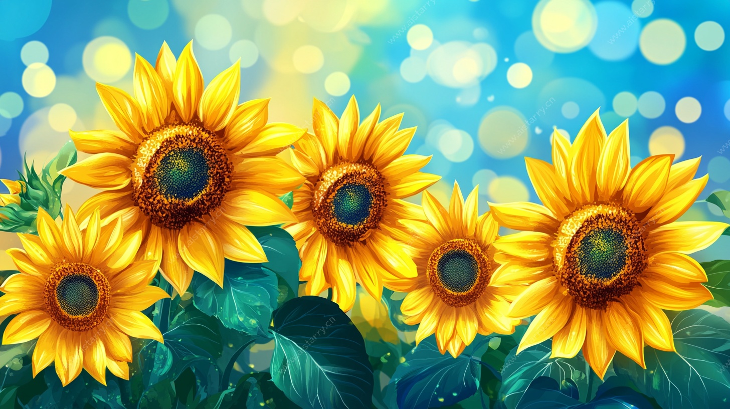 阳光下的向日葵花海