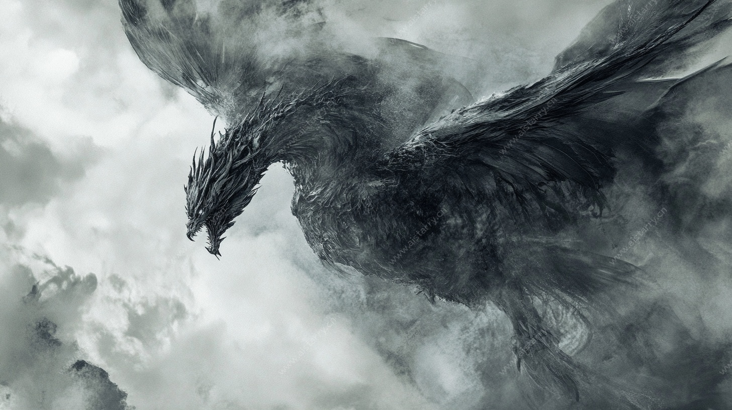 翱翔云端的暗黑巨鸟