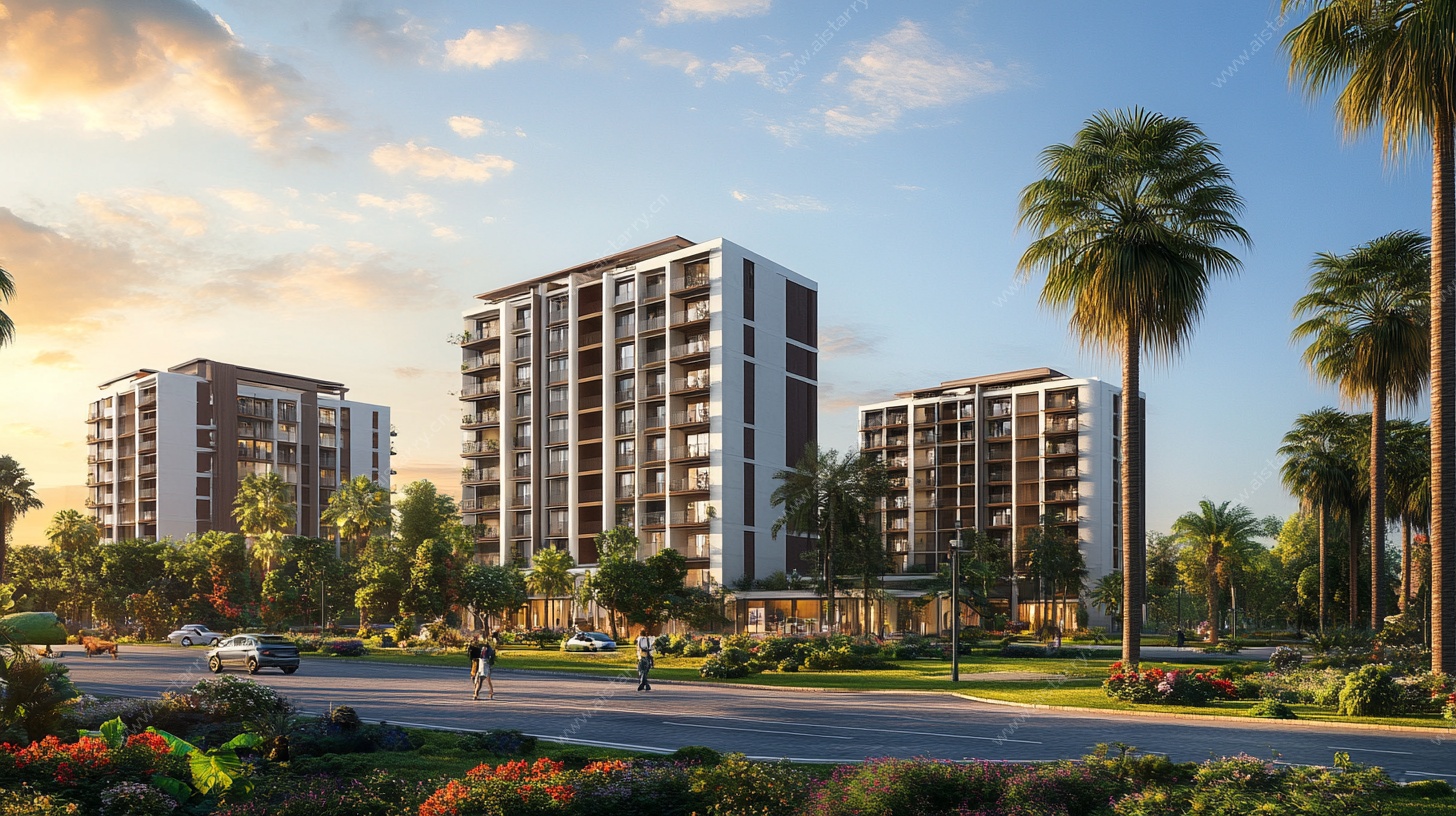 阳光畔的现代宜居建筑群