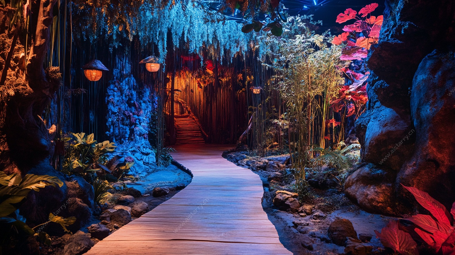 梦幻雨林中的幽径