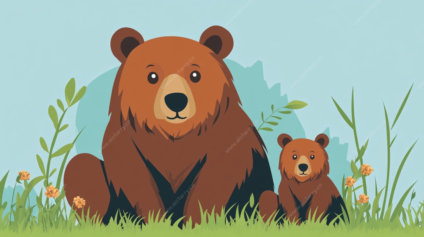 熊妈妈与小熊的温馨时刻