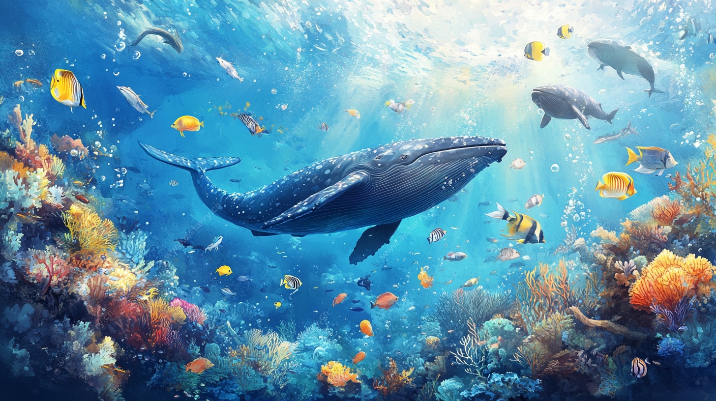 梦幻海底世界鲸鱼共舞