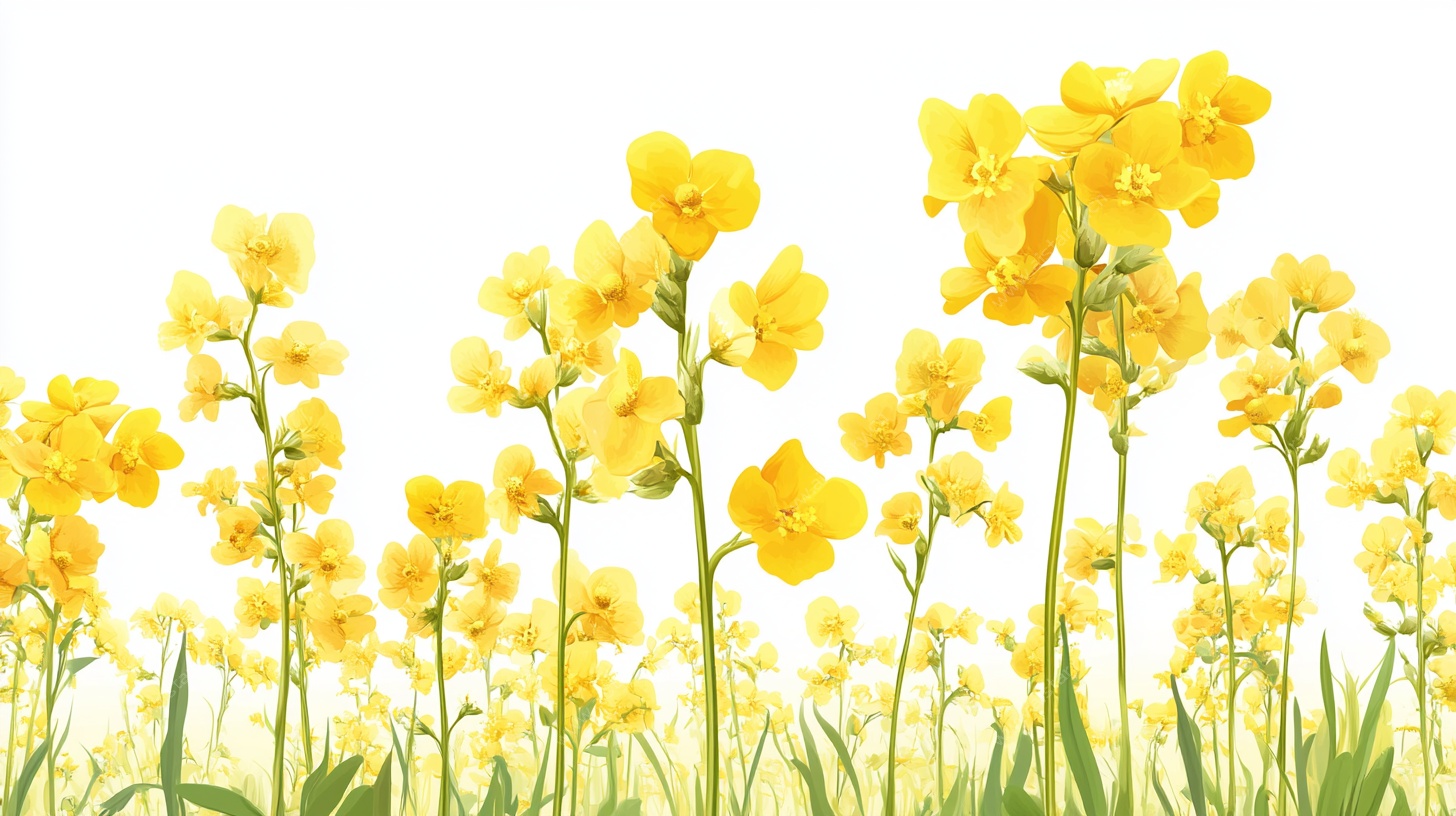 黄色花海插画
