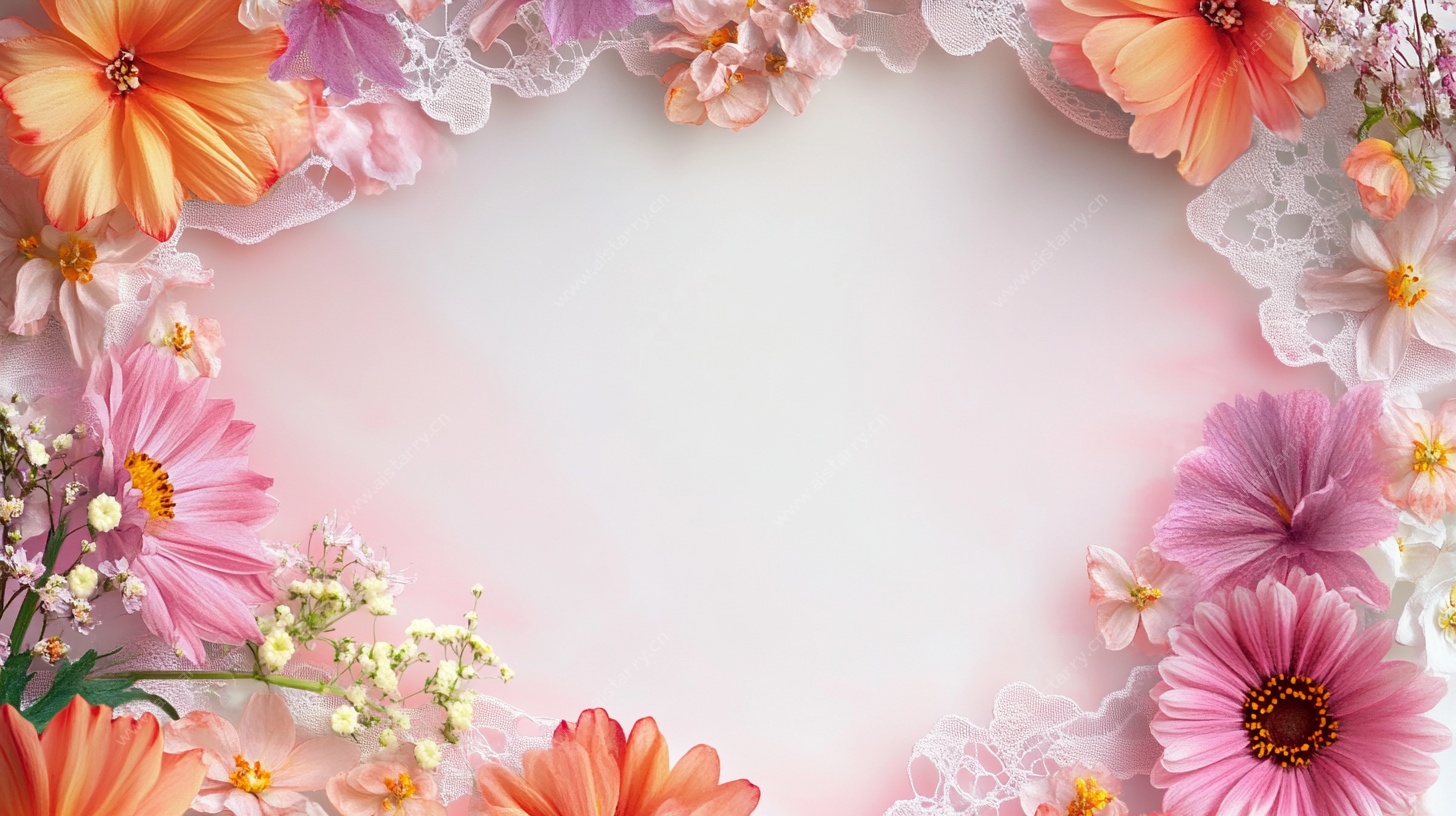 花边花卉边框图