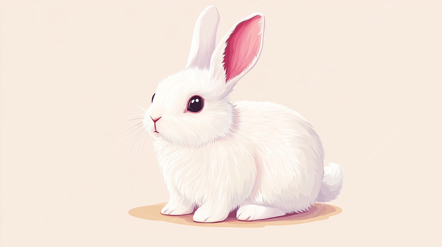 可爱白兔插画