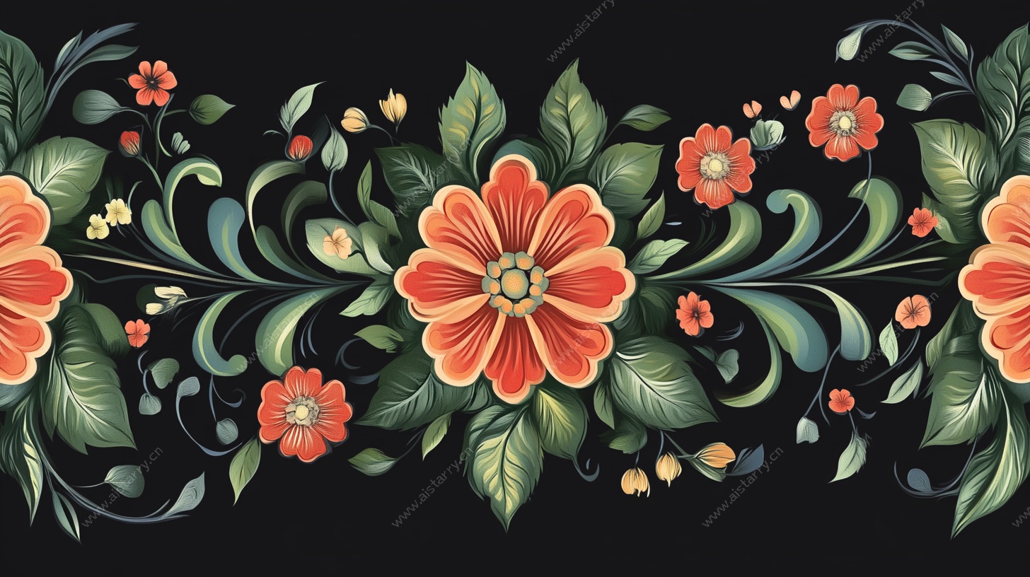 花卉边饰图案设计