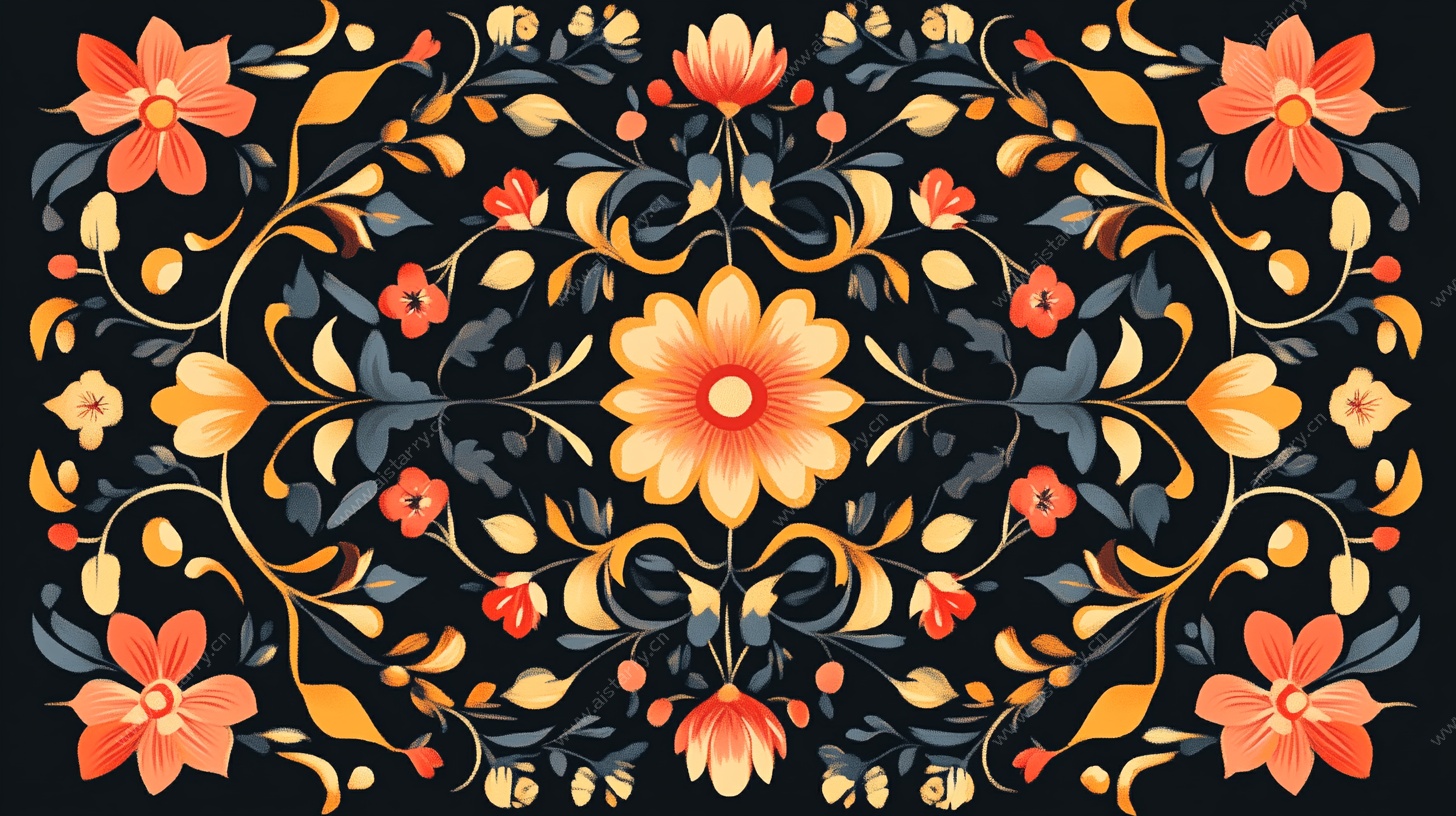 复古花卉图案装饰设计