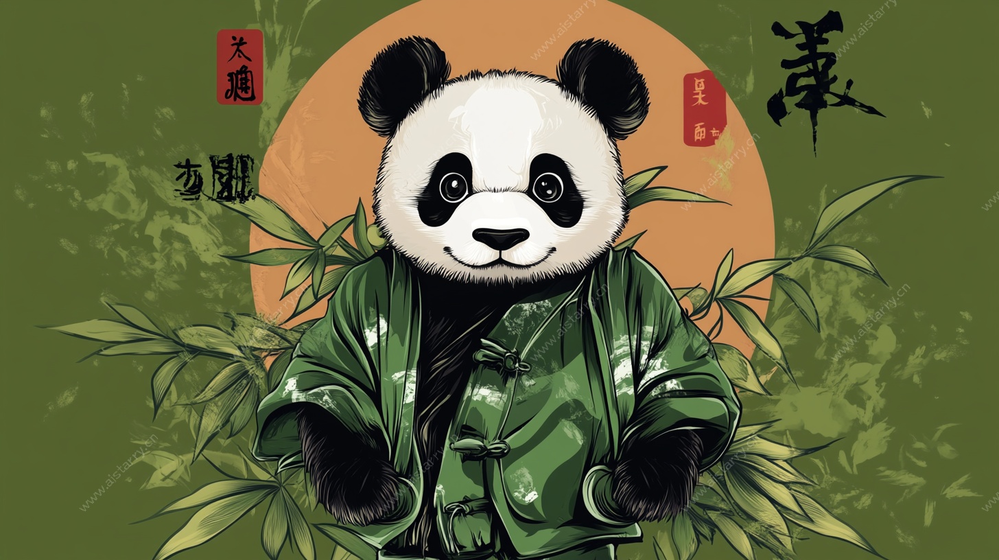 熊猫着汉服 尽显国风韵味