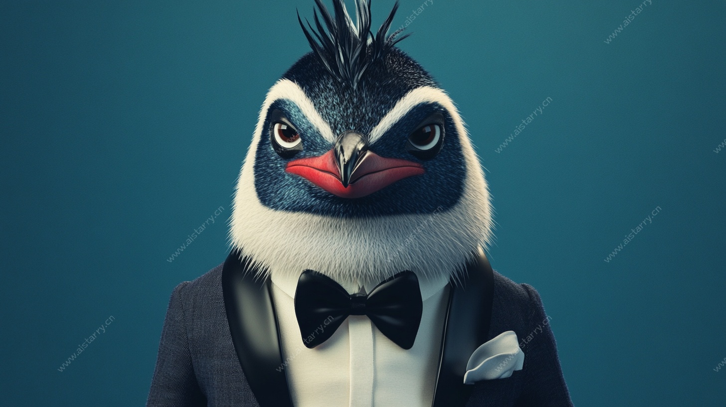 穿西装的企鹅绅士