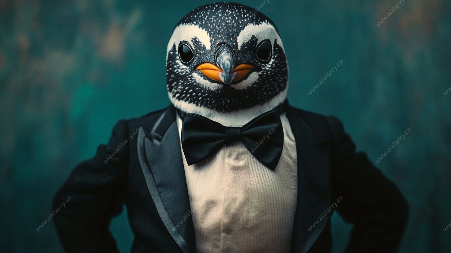 企鹅绅士造型照