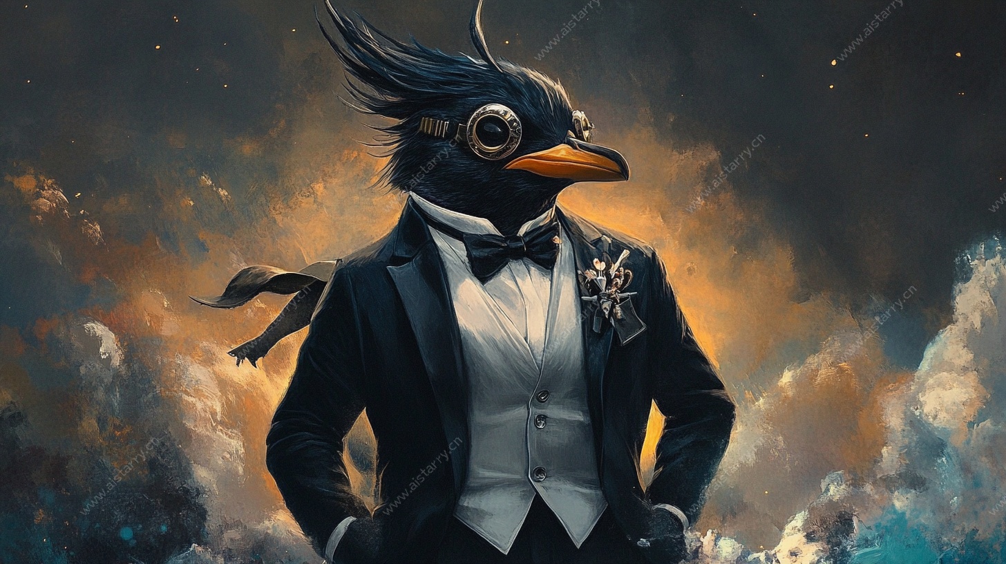 燕尾服乌鸦的奇幻亮相