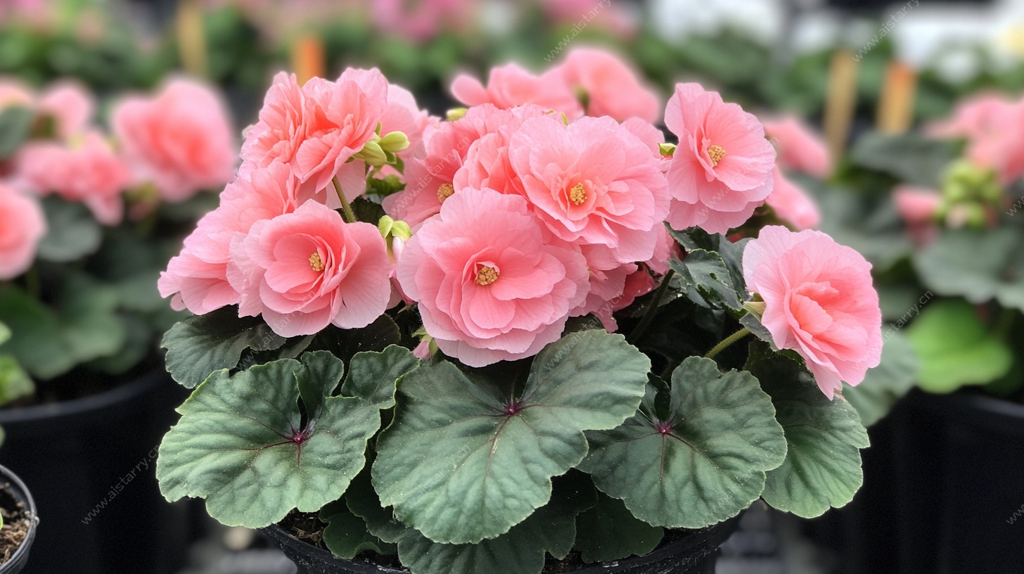 娇艳粉色海棠花绽放