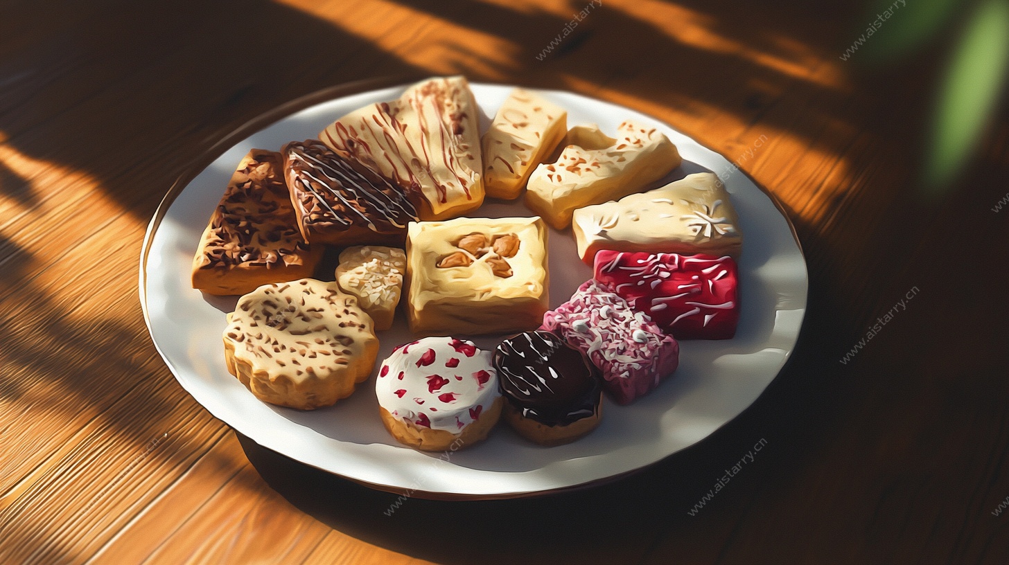 精致多样曲奇饼干拼盘