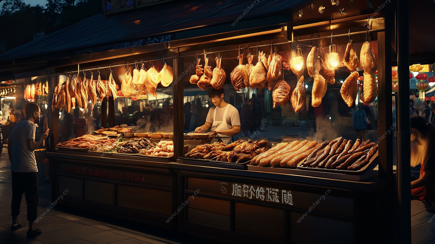 夜市腊味摊