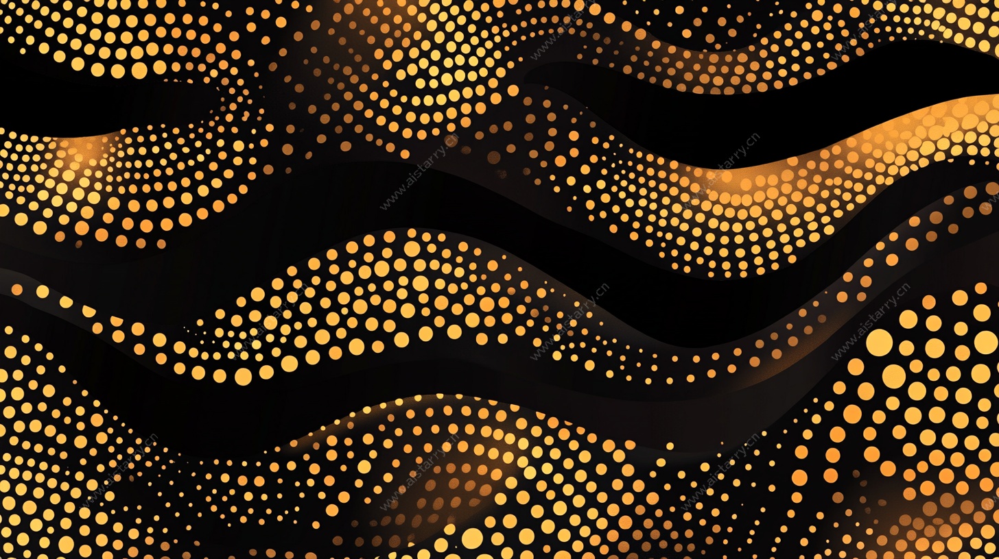 金色波点动感抽象背景图