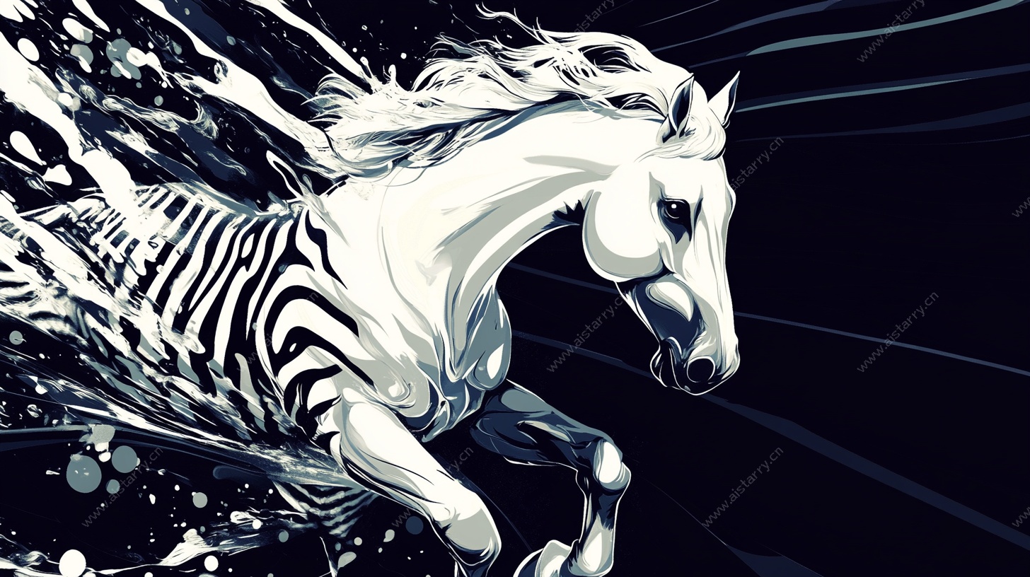 奔马抽象艺术图